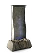 STI Slate Glass Ribbed Wall with LED w/pebbles