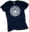 Scratched Battlestar Galactica Badge Logo - Battlestar Galactica Crop Sleeve Fitted Juniors T-Shirt