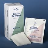 Medline 100% Cotton Woven Gauze Sponges Sterile 2s 4 x 4, 12 ply Qty of 1200 Model NON21424 Medline 100% Cotton Woven Gauze Sponges Sterile 2s 4 x 4, 12 ply Qty of 1200 Model NON21424