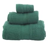 Review ThinkBamboo - Bamboo Towels  / Luxury Weight 100% Bamboo Fiber Towel Set - Pine Green
