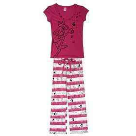 Pink Panther Pink Attitude Pink Tee/Capri Set for women