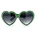 SA106 Polka Dot Print Plastic Heart Shape Cute Womens Sunglasses