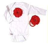 Bellarisa Onesie Gift Set White and Red, 6-12 Mo