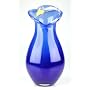 Glass Blue Vase Elegant 100% Handblown Art X438
