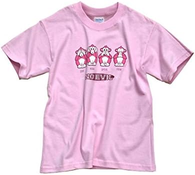 Pilgrimz Big Girls' 'Fear No Evil' Christian Tee Youth Medium, Pink