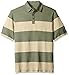 G.H. Bass & Co. Men's Big and Tall Short Sleeve Carbonized Jersey Rugby Stripe Polo