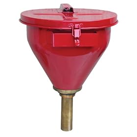 Vestil DF-S Steel Drum Funnel with Self Closing Lid, 18-3/16" Length, 13-3/16" Width