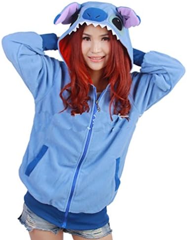 Pride Panda Unisex Adult Lilo&Stitch Hoody Cosplay Costume-X-Large