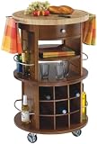  : Homestyles 5451-68 Round Wood Top Wine Cart