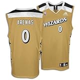 Gilbert Arenas Jersey: adidas Old Gold Replica #0 Washington Wizards Jersey