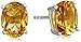 Sterling Silver Oval Madeira Citrine Stud Earrings