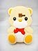 3D BOW Teddy Bear Soft Silicone Cover Case for Samsung Galaxy Discover S730G / Galaxy Centura S738C (StraightTalk/Net 10/Tracfone) CREAM