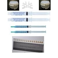 INSTANT WHITE SMILE optimized 36% Teeth Whitening Shield Syringes / Kits with FCP Remineralizing Gels and Shade Card- trays, tray cases for two