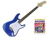 New York Pro Electric Guitar, Metallic Blue with Bonus ROCK Book, CD, DVD Package