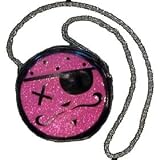Pink Glitter "Pirate" Round Chain Purse