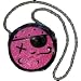 Pink Glitter "Pirate" Round Chain Purse