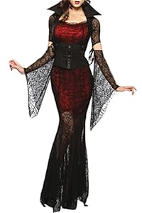 Dear-Lover Women's Halloween Vixen Vampire Costume One Size Multicoloured