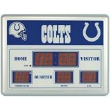 NFL Football Team Scoreboard Clock and Thermometer - Indianapolis Colts