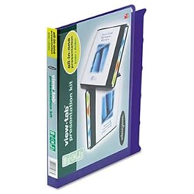 View-Tab Round Ring Presentation Binder, 5-Tab Style, 5/8 Capacity, Blue