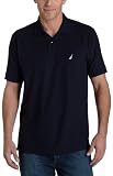 Nautica Mens Solid Pique Polo