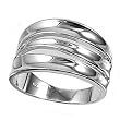 Sterling Silver Ring - Rhodiu Coated - 5mm Band Width and 13mm Face Height in Sizes: 6-9