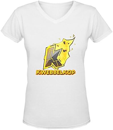 Komoo Kwebbelkop T Shirts for Women Funny V Neck White