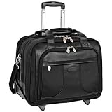 McKlein Chicago Nylon 17 Detachable-Wheeled Laptop Overnight w/ Removable Briefcase