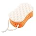 uxcell Soft Sponge Bath Shower Pouf Loop Scrubber Orange White