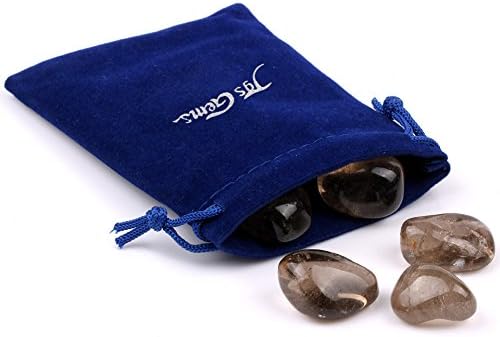 TGS Gems® Smoky Quartz Tumbled Stones Reiki Crystal Sold By 7pcs with Pouch Ts0156