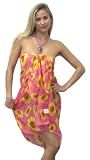 LALEELA Ultime imprimé floral rose diaphane Plage Paréo Paréo Couvrez Wraps Jupe Cadeau Saint - Valentine Valentin