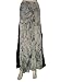 Gift Ideas-Womens Grey Printed Bohemian Elastic Waist Long Skirt India 40"l