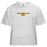Classic Logo Design T-Shirt white Humor White T-Shirt by CafePress