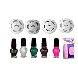 French Manicure 4x Image Plates M19.m44.m45.m56 + 5x Special Polish+2way Stamper Nail Art