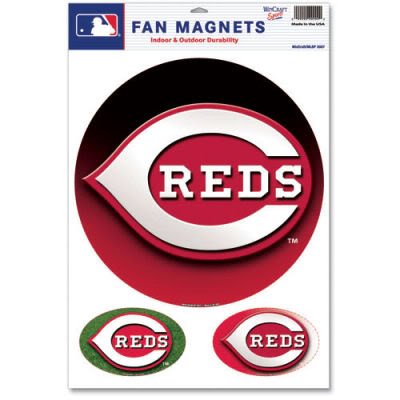 CINCINNATI REDS OFFICIAL LOGO CAR MAGNET SET