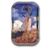 Woman with Parasol - Rectangle Glass Paperweight (2-1/2" x 4" x 1")