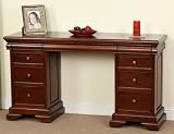 Sleigh Solid Mahogany 6+3 Drawer Dressing Table/Computer Desk