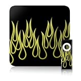 Yellow Neon Flames Design Apple TV Skin Decal Protective Sticker