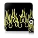 Yellow Neon Flames Design Apple TV Skin Decal Protective Sticker