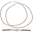 Leather Cord Necklaces Brown 18" 2Pcs