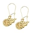 14K Yellow Tennessee Titans NFL Logo Dangle Earrings