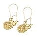 14K Yellow Tennessee Titans NFL Logo Dangle Earrings