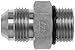 Brennan 6400-06-16-O - Straight Adapter - 1 in Male O-Ring Boss x 3/8 in Male JIC 37? Flare, Steel