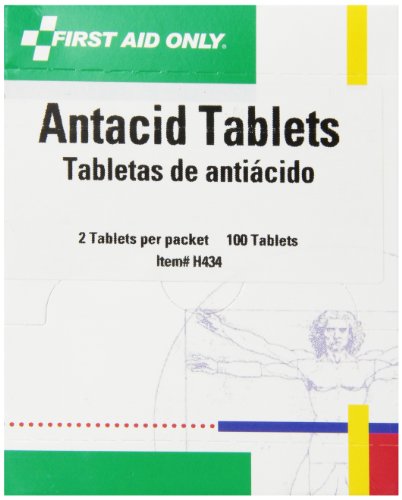 First Aid Only Antacid Tablets, 50-2 Packs, 100 Count Box