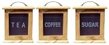 Wood Tea Coffee Sugar Jar Canisters Kitchen Storage