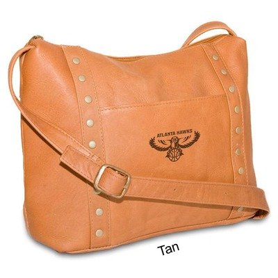 NBA New York Knicks Tan Leather Women's Mini Top Zip HandBag