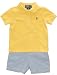 Polo Ralph Lauren Infant Boys Polo and Seersucker Short Set (24 Month, Chrome Yellow)
