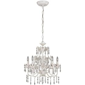 Evelyn Chandelier Light (White) (19 H x 17 W x 17 D) by Lite Source