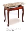 Cherry Vanity Stool Bedroom Wood Storage Bench