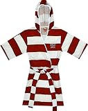 Hello Kitty - Red/White Striped Hooded Terry Robe for women