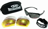 from Global Vision U.S.A Shatterproof Cycling Glasses/Sunglasses Complete With Five Sets Of UV400 Interchangeable Lenses, Strap And Neoprene Storage Pouch